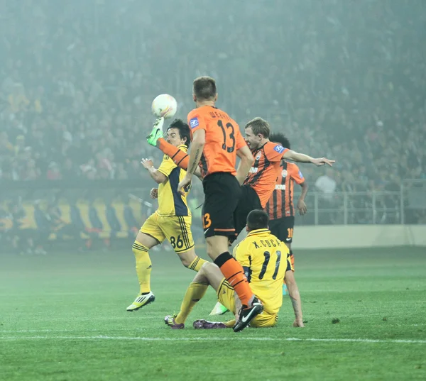 Metalist kharkiv vs shakhtar donetsk futbol maçı — Stok fotoğraf