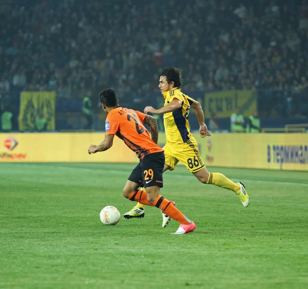 Metalist kharkiv vs shakhtar donetsk voetbalwedstrijd — Stockfoto