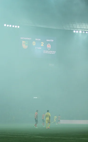 Metalist Charków vs Szachtar Donieck mecz piłki nożnej — Zdjęcie stockowe