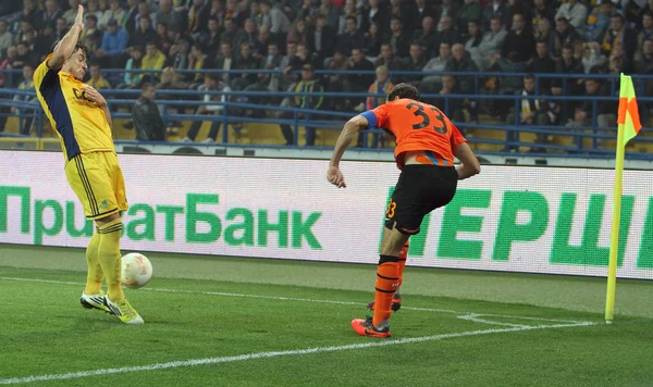 Metalist kharkiv vs shakhtar donetsk voetbalwedstrijd — Stockfoto