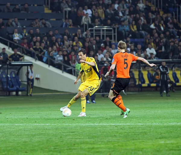 Metalist Kharkiv vs Shakhtar Donetsk fodboldkamp - Stock-foto