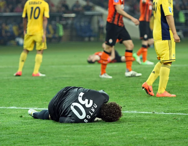 Metalista Kharkiv vs Shakhtar Donetsk jogo de futebol — Fotografia de Stock