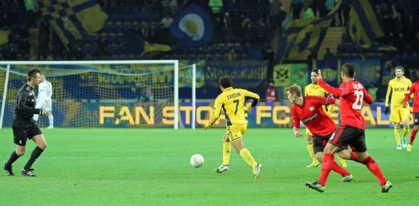 Metalist Kharkiv vs Bayer Leverkusen match — Stock Photo, Image