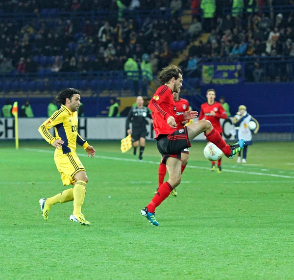 Metalist kharkiv vs bayer leverkusen matcha — Stockfoto