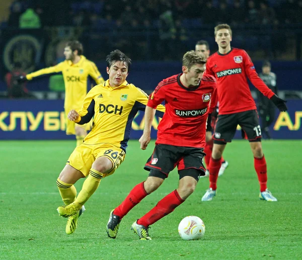 Metalist Kharkiv vs Bayer Leverkusen partita — Foto Stock