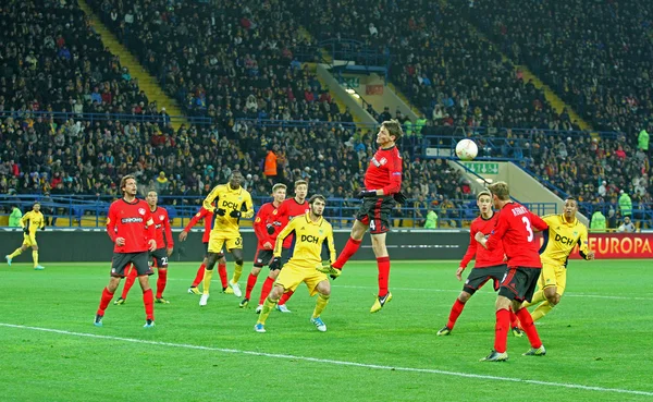 Metalist Kharkiv vs Bayer Leverkusen partido — Foto de Stock