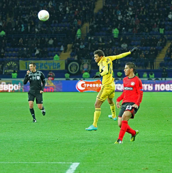 Metalist kharkiv vs bayer leverkusen overeenkomen met — Stockfoto