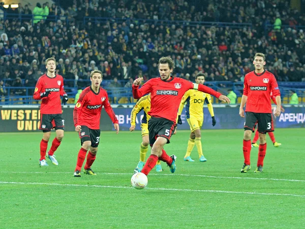 Metalist kharkiv vs bayer leverkusen overeenkomen met — Stockfoto