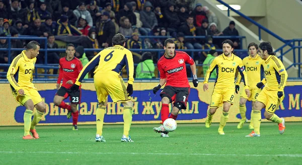 Metalist Kharkiv vs Bayer Leverkusen partido — Foto de Stock
