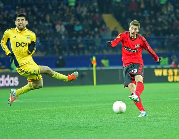 Spiel Metalist Charkiw gegen Bayer Leverkusen — Stockfoto