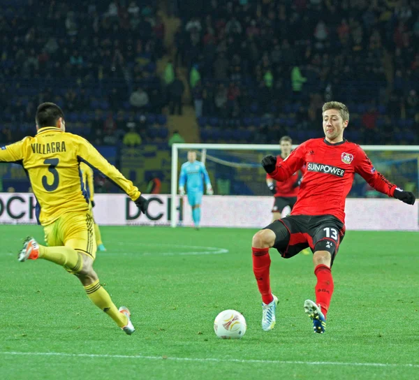 Metalist Kharkiv vs Bayer Leverkusen partido — Foto de Stock