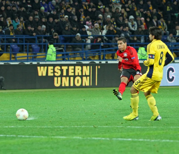 Metalist kharkiv vs bayer leverkusen matcha — Stockfoto