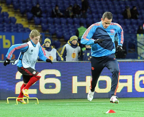 Metalist Charkov vs bayer leverkusen zápas — Stock fotografie