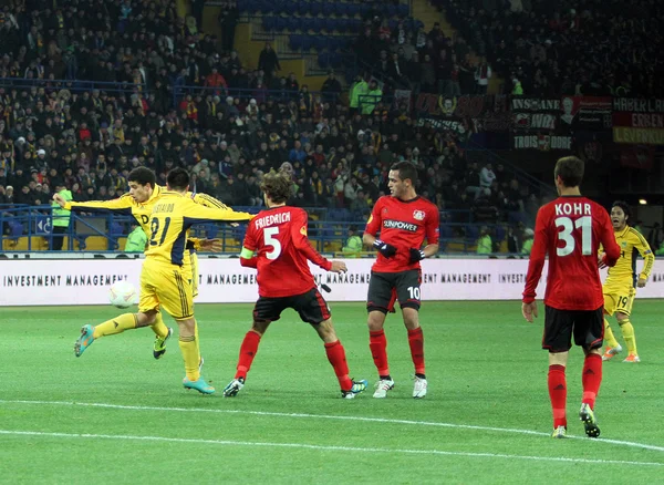 Metalist Charków vs bayer leverkusen mecz — Zdjęcie stockowe