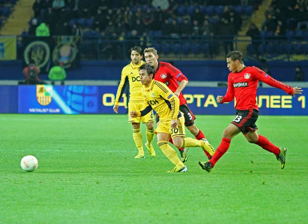 Metalist kharkiv vs bayer leverkusen overeenkomen met — Stockfoto