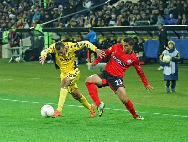 Spiel Metalist Charkiw gegen Bayer Leverkusen — Stockfoto