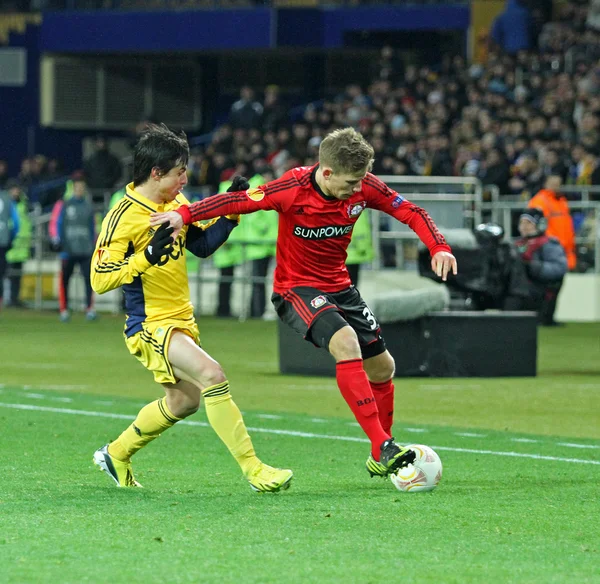 Metalist Kharkiv vs Bayer Leverkusen match — Stock Photo, Image