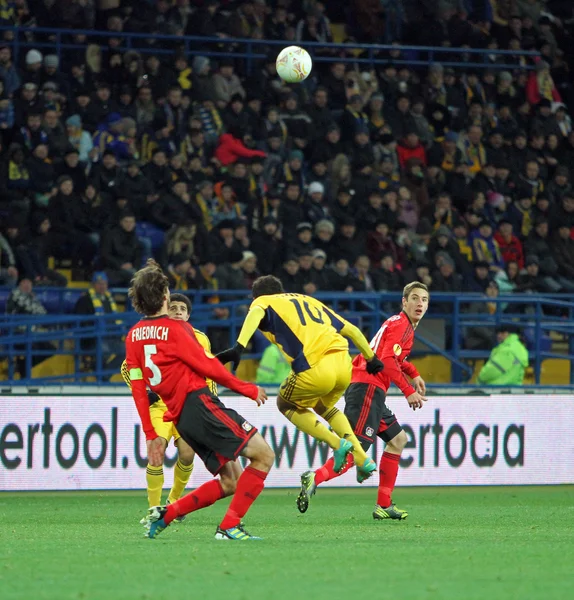 Metalist Kharkiv vs Bayer Leverkusen match — Stock Photo, Image