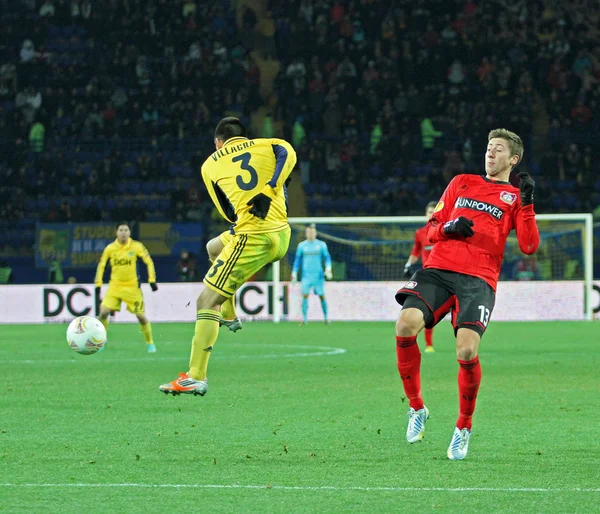 Metalist kharkiv vs bayer leverkusen matcha — Stockfoto