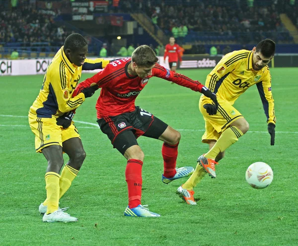 Metalist Kharkiv vs Bayer Leverkusen match — Stock Photo, Image