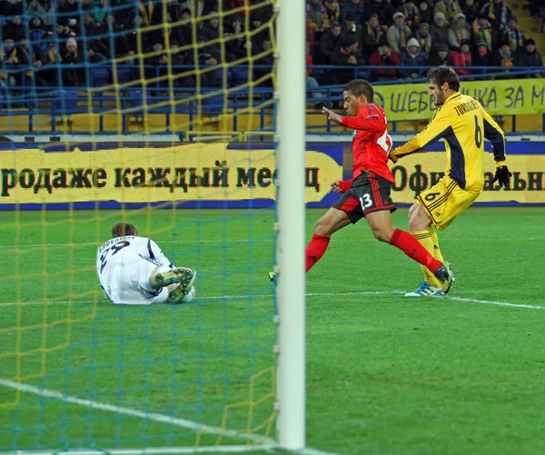 Metalist kharkiv vs bayer leverkusen maçı — Stok fotoğraf