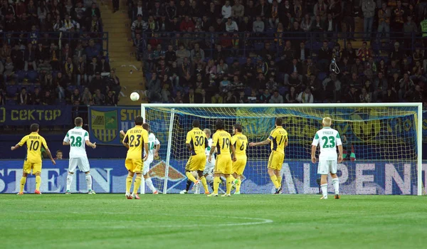 Metalist kharkiv vs-voetbalwedstrijd met snelle wien — Stockfoto