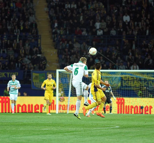 Metalist Kharkiv vs Rapid Wien football match — Stock Photo, Image