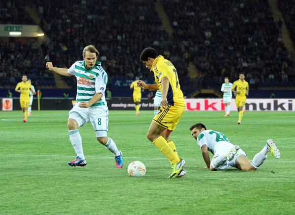 Metalist kharkiv vs rapid wien fotbollsmatch — Stockfoto