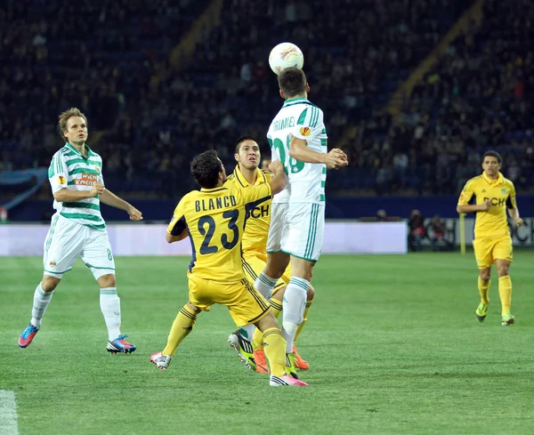 Metalista Kharkiv vs Rapid Wien jogo de futebol — Fotografia de Stock