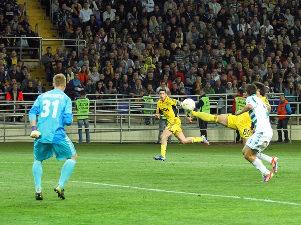 Metalist kharkiv vs rapid wien futbol maçı — Stok fotoğraf