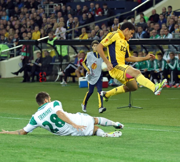 Metalist Kharkiv vs Rapid Wien pertandingan sepak bola — Stok Foto