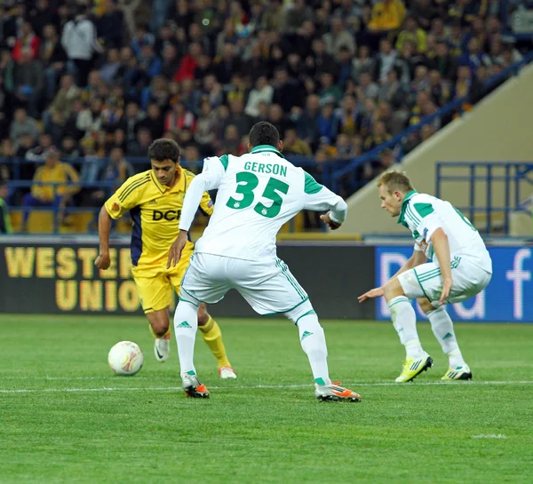 Metalist Kharkiv vs Rapid Wien football match — Stock Photo, Image