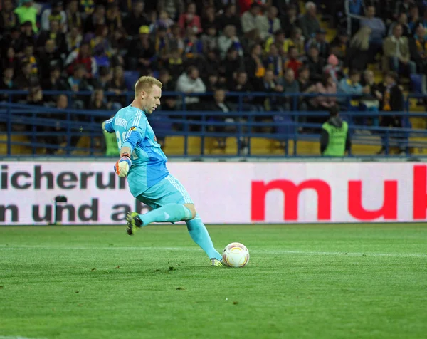 Metalist kharkiv vs rapid wien futbol maçı — Stok fotoğraf