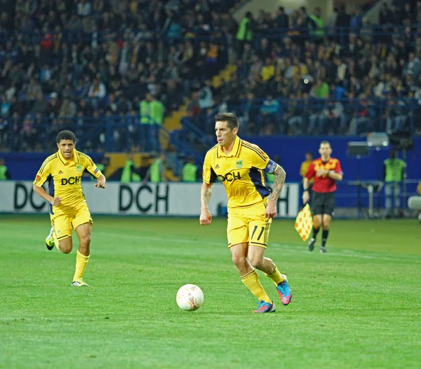 Metalist Charków vs rapid wien mecz piłki nożnej — Zdjęcie stockowe