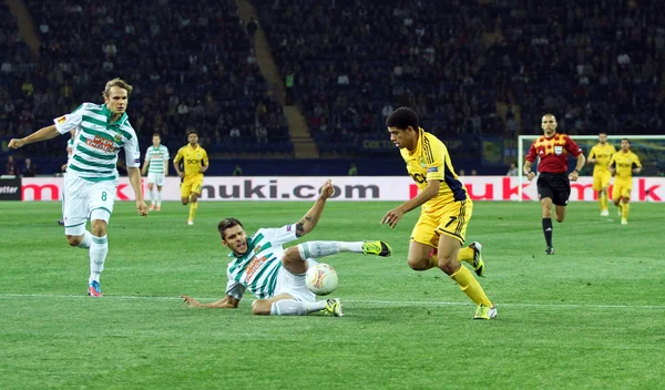 Metalist Kharkiv vs Rapid Wien partido de fútbol —  Fotos de Stock