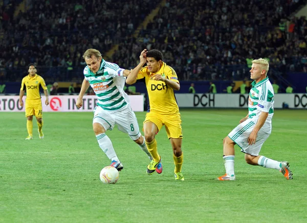 Metalist Kharkiv vs Rapid Wien football match — Stock Photo, Image