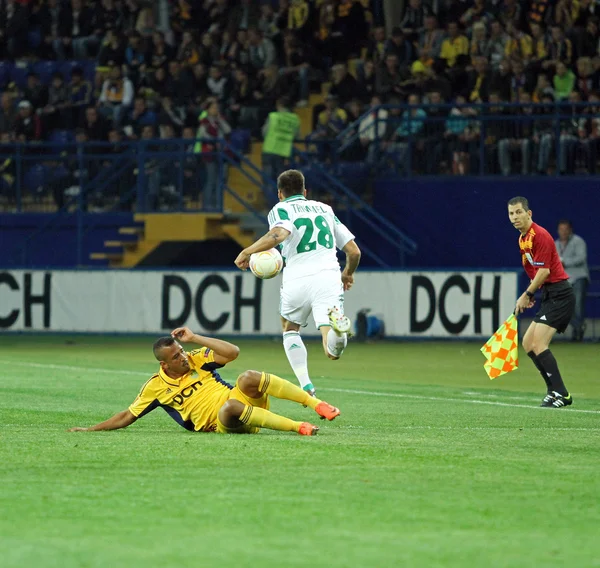 Metalist kharkiv vs rapid wien futbol maçı — Stok fotoğraf