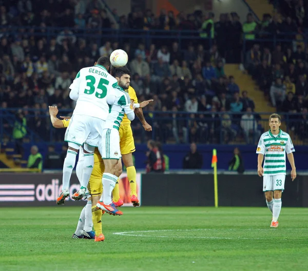 Metalist Kharkiv vs Rapid Wien football match — Stock Photo, Image