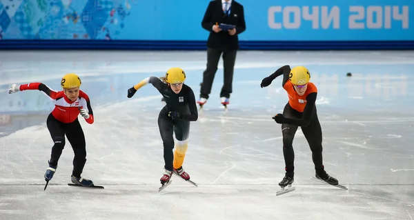 Ladies' 1000 m Heats Short Track Heats — Stock Photo, Image