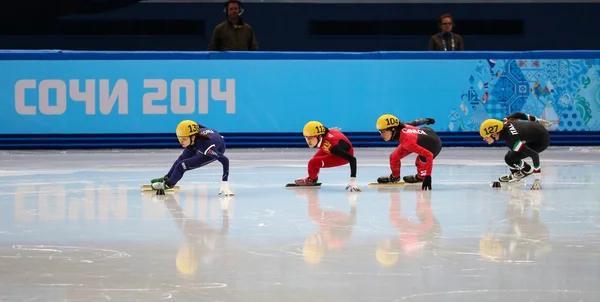 Ladies' 1000 m series shorttrack reeksen — Stockfoto