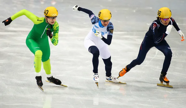 女子 1000 米预赛短道速滑预赛 — 图库照片