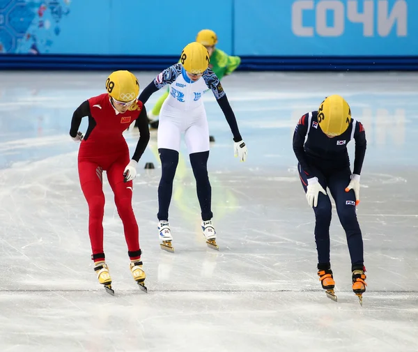 Ladies' 1000 m series shorttrack reeksen — Stockfoto