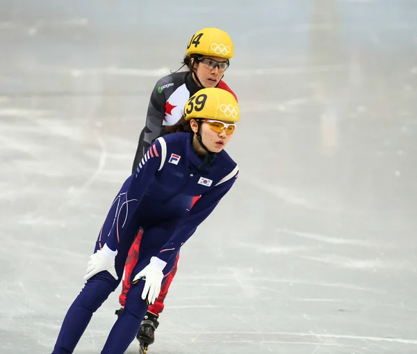 Ladies' 1000 m series shorttrack reeksen — Stockfoto