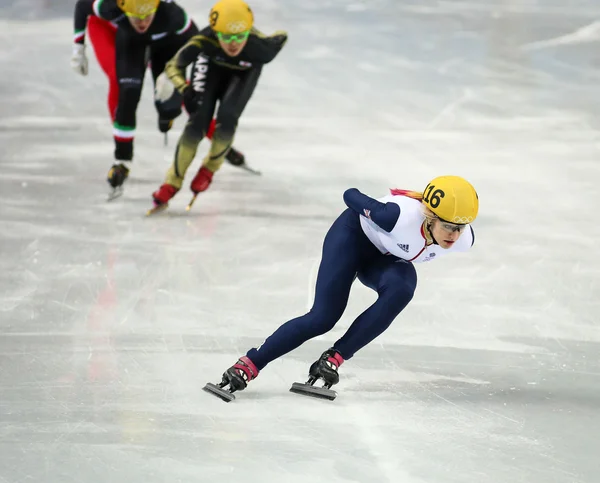 Panie 1000 m grzeje krótki utwór nagrzewa — Zdjęcie stockowe