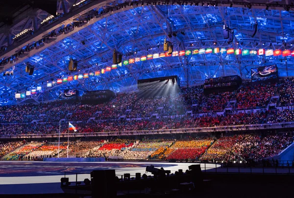 พิธีเปิดการแข่งขันกีฬาโอลิมปิก 2014 — ภาพถ่ายสต็อก
