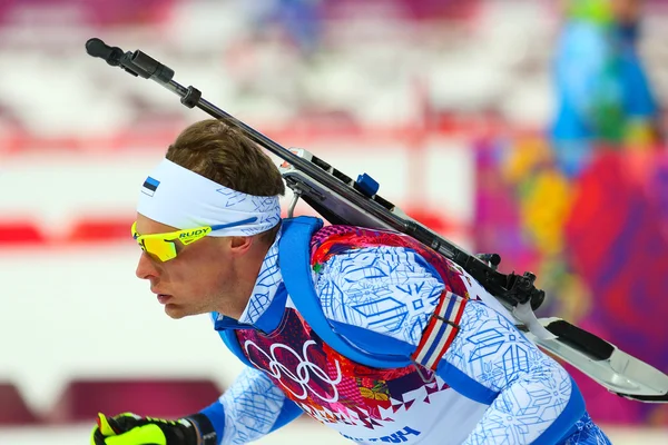 Biatlon muži sprint 10 km — Stock fotografie