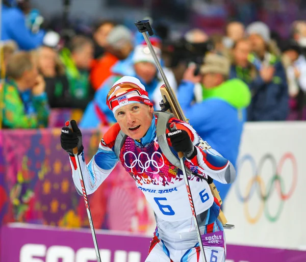 Biathlon Men's Sprint 10 km — Stock Photo, Image