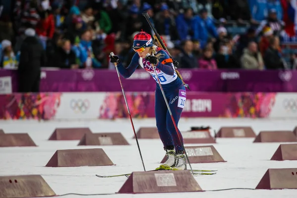 Biathlon Donna 7,5 km Sprint — Foto Stock