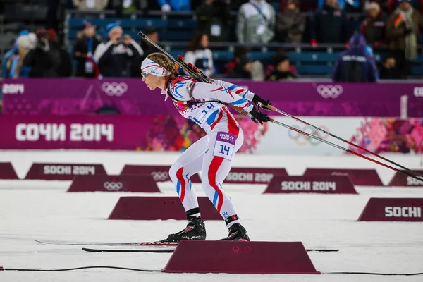 Biathlon Donna 7,5 km Sprint — Foto Stock