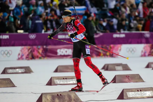 Biatlon vrouwen 7,5 kilometer sprint — Stockfoto